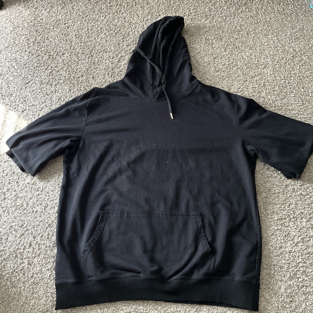 SHEIN Black Short Sleeve Hoodie for Men
